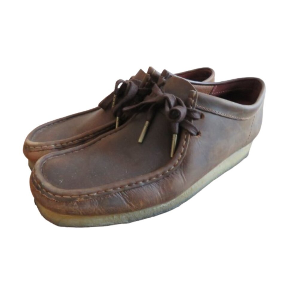 CLARKS ORIGINALS Wallabee Chukka Shoes in Brown Leather - Men's Size US 9 - Picture 1 of 15